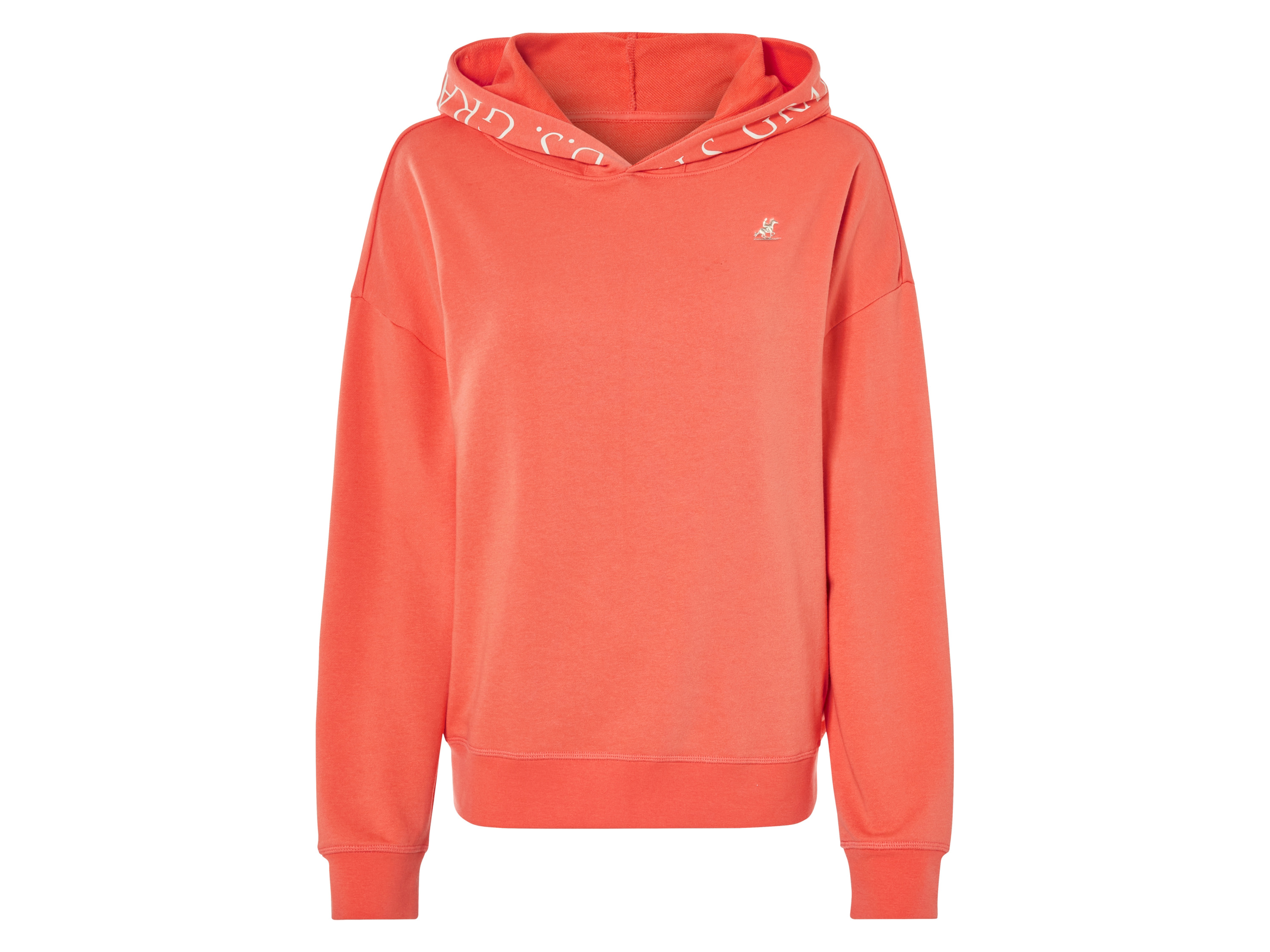 esmara® Damska bluza z kapturem z bawełny  (Koralowy, S (36-38))