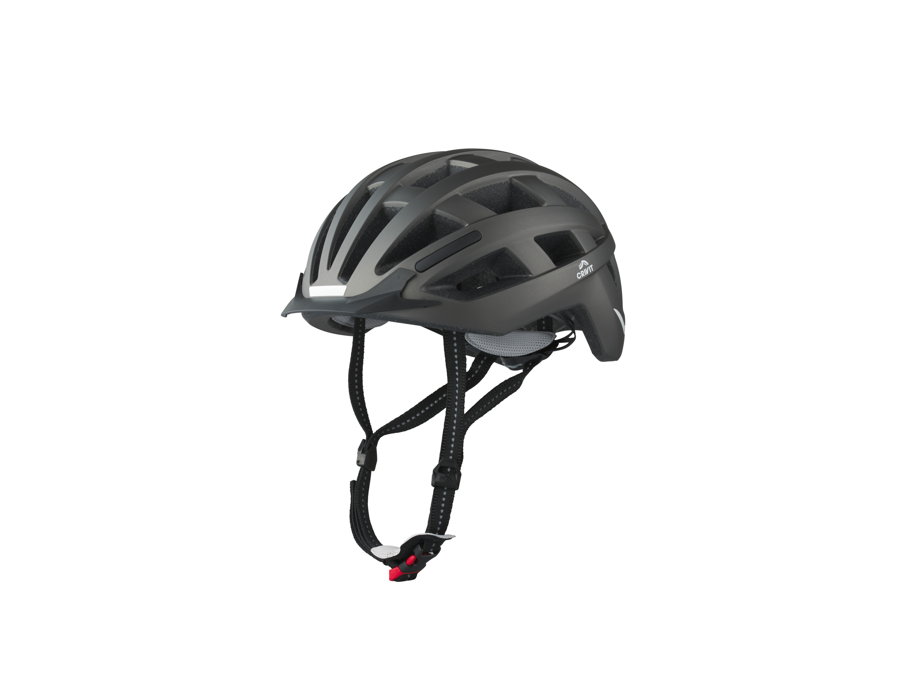 CRIVIT Kask rowerowy miejski ze zdejmowanym tylnym światłem (Antracytowy, M/L)
