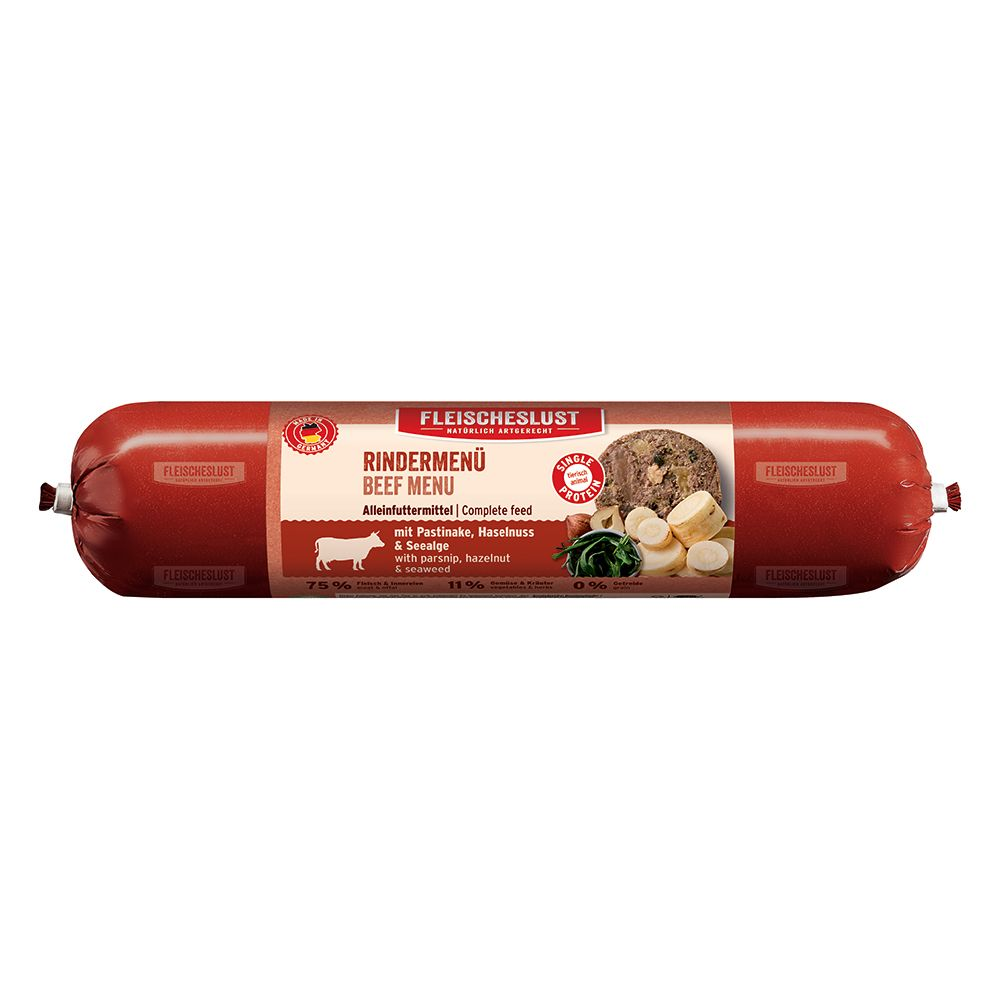 Fleischeslust Classic, 6 x 800 g - Menu wołowe z pasternakiem, orzechami laskowymi i algami morskimi
