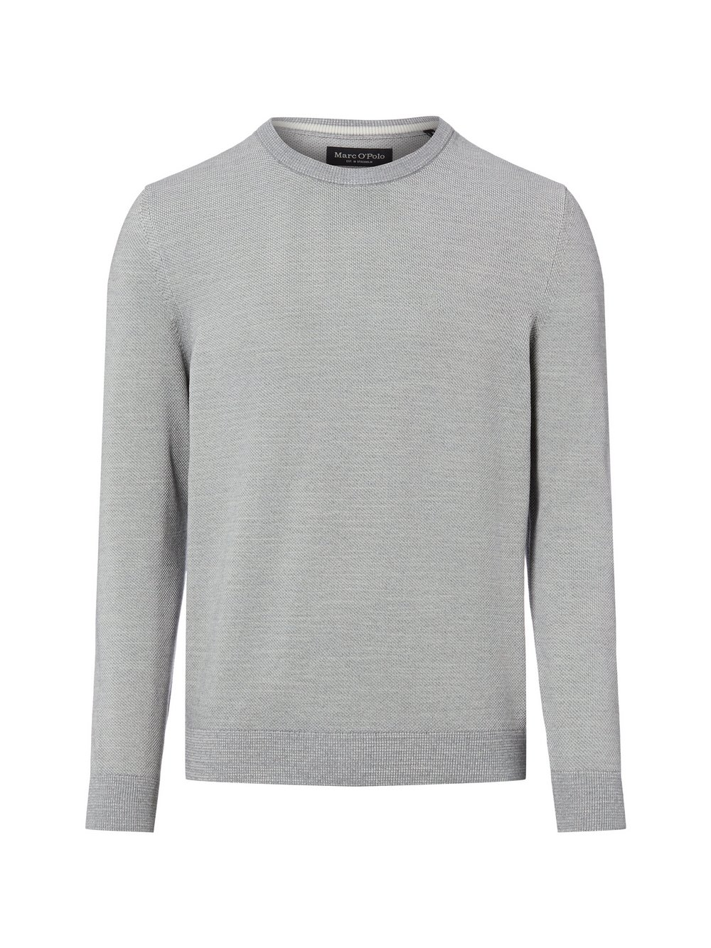 Marc O'Polo Męski sweter z dzianiny Mężczyźni Bawełna srebrny, XL
