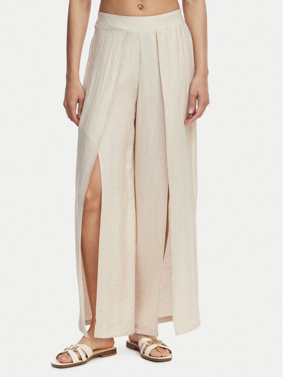 Ysabel Mora Spodnie materiałowe 86272 Beżowy jasny Wide Leg