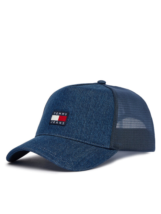 Tommy Jeans Czapka z daszkiem Tjm Hertiage Denim Trucker AM0AM14205 Niebieski