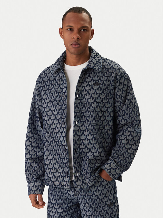adidas Koszula jeansowa Monogram KD0397 Niebieski Loose Fit