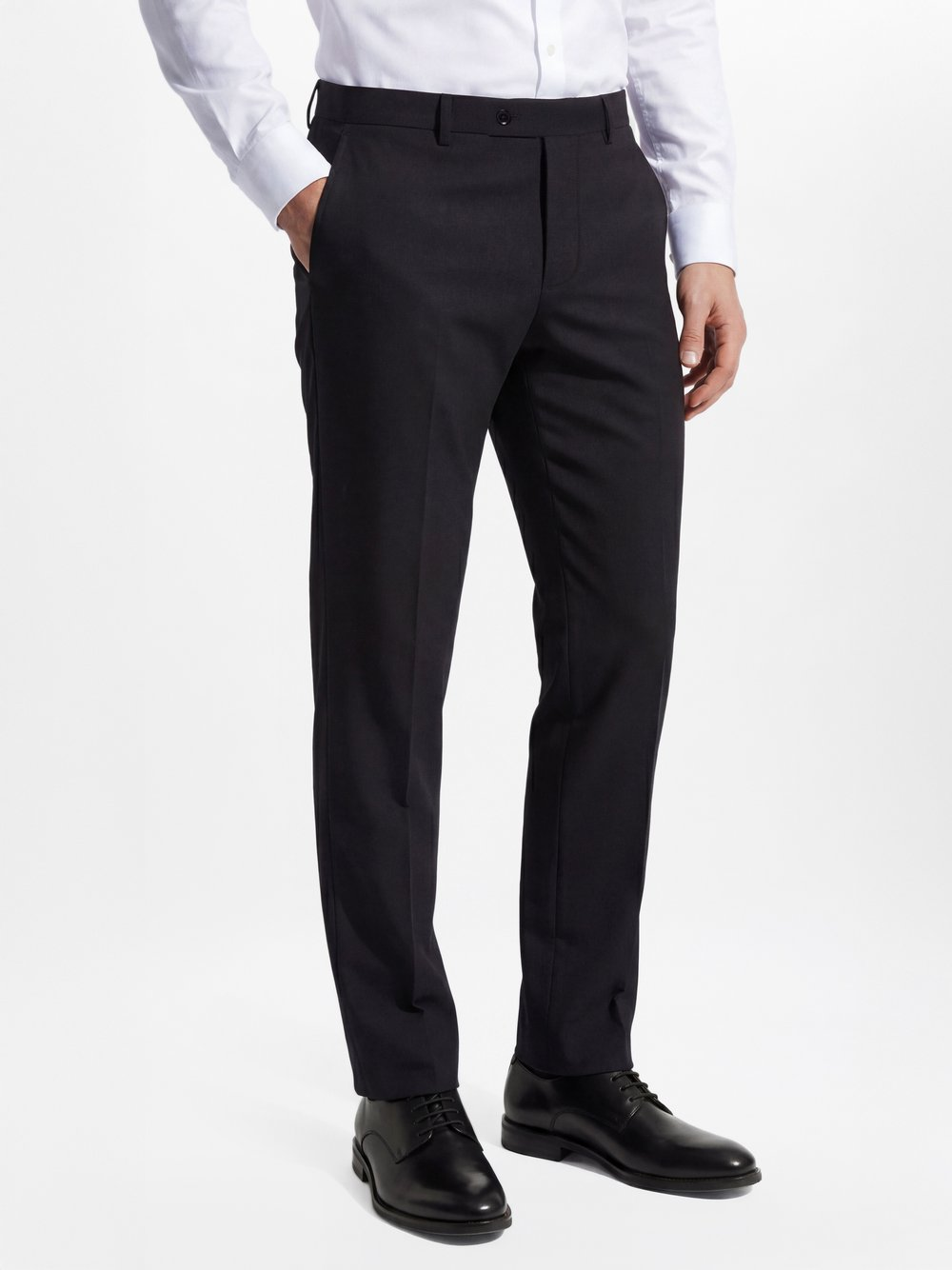 Finshley & Harding Męskie spodnie garniturowe Mężczyźni Modern Fit szary, 26