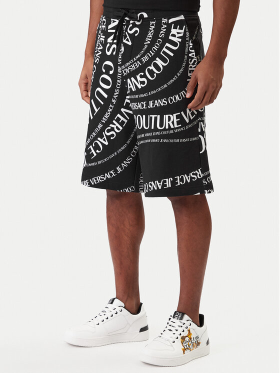 Versace Jeans Couture Szorty sportowe 80GAD3B0 FS221 Czarny Regular Fit