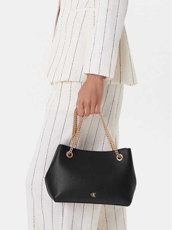 Calvin Klein Torebka Minimal Monogram Shoulder Bag Wi LV04F3205G Czarny