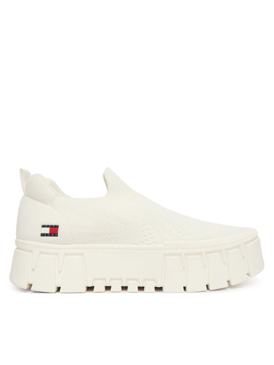 Tommy Jeans Sneakersy Tjw Chunky Knit Sneaker EN0EN03014 Biały