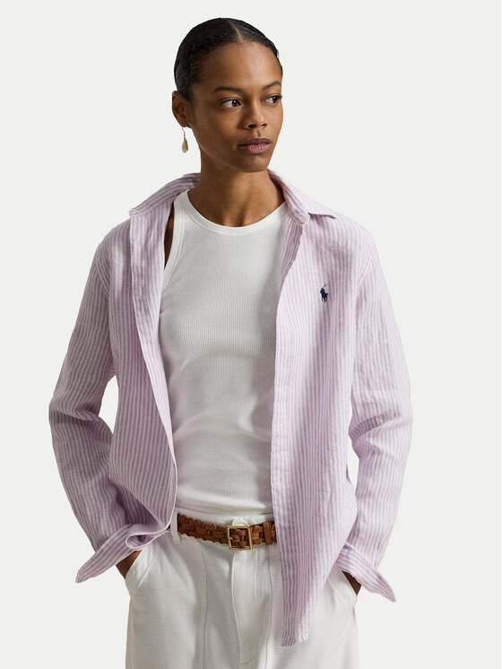 Polo Ralph Lauren Koszula 211A96158006 Fioletowy Classic Fit