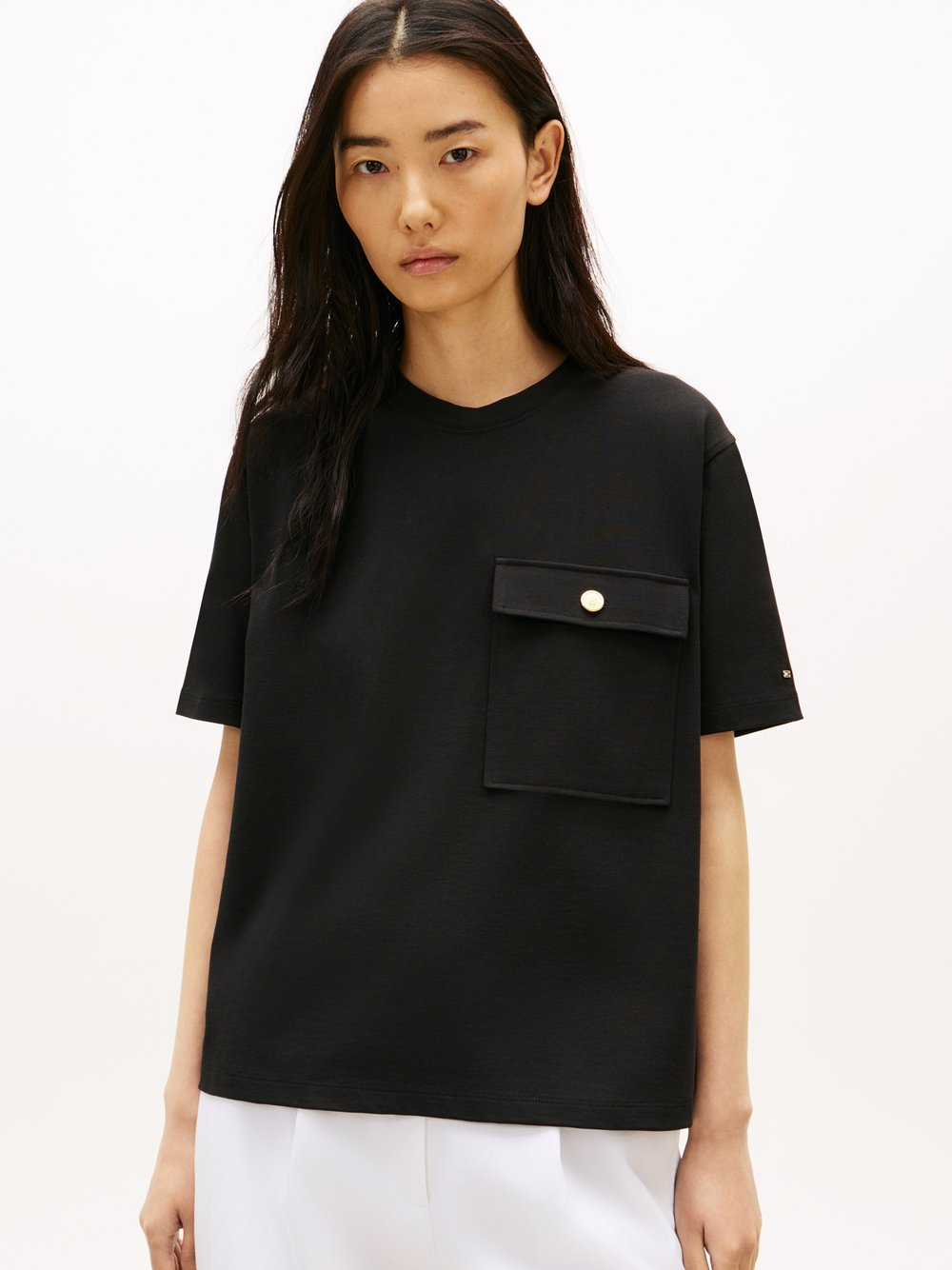 Tommy Hilfiger Koszulka damska Kobiety Bawełna (100%) czarny, XS