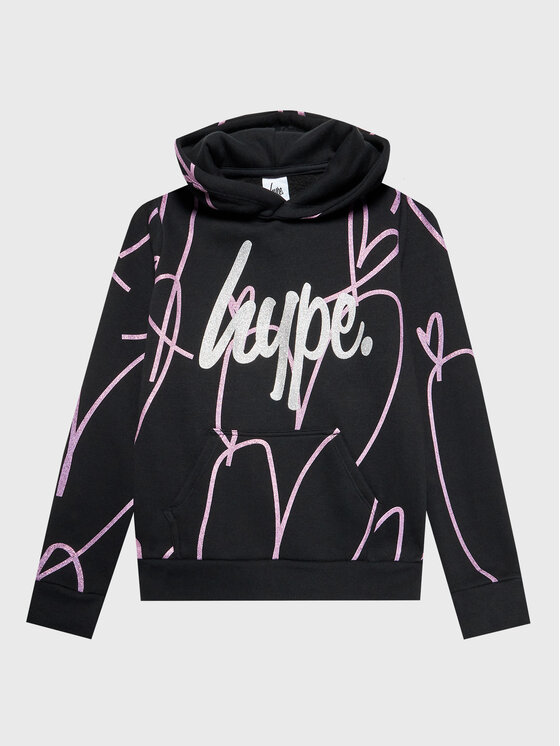 HYPE Bluza VLR-565 Czarny Regular Fit