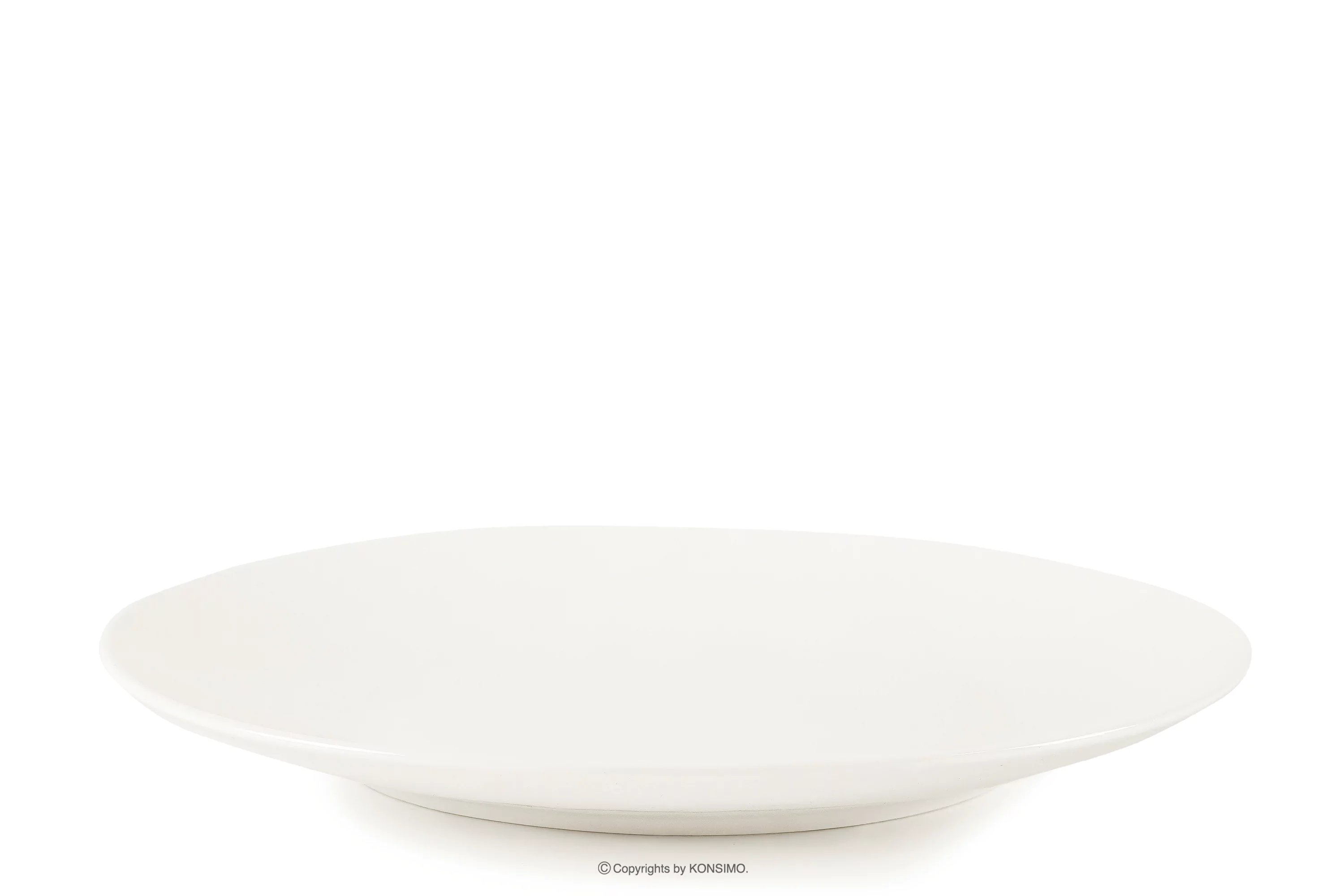 Talerz deserowy z twardej porcelany ecru AD BELLA
