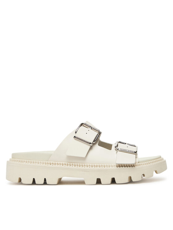 Tommy Jeans Klapki Tjw Double Strap Sandal EN0EN02753 Biały