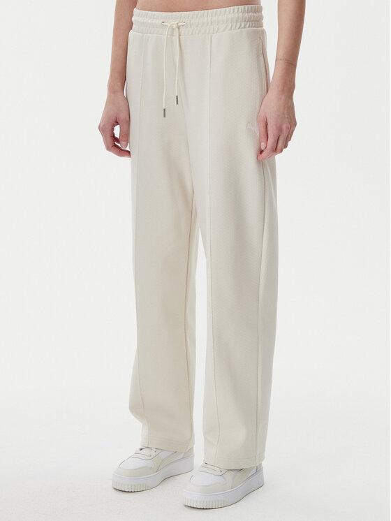 Puma Spodnie dresowe Ess 629774 Beżowy Straight Fit