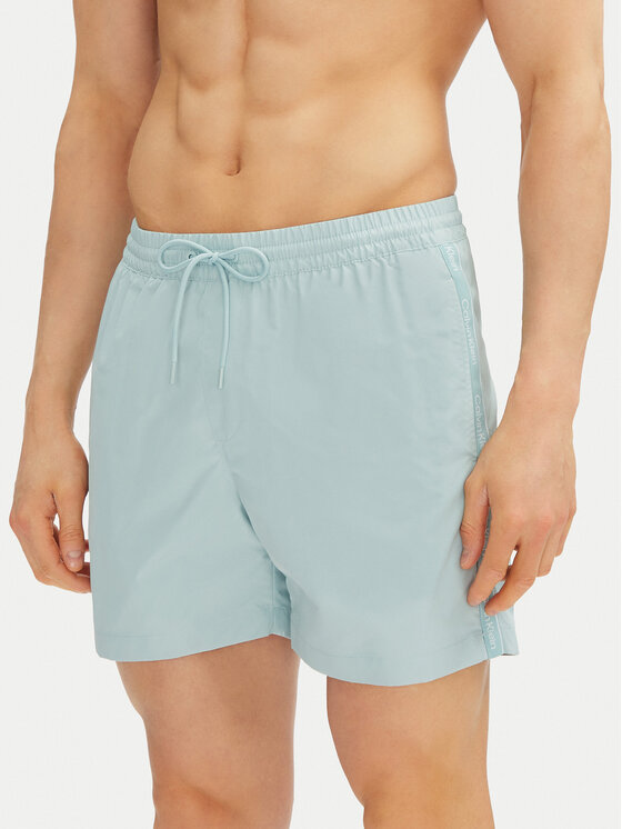 Calvin Klein Swimwear Szorty kąpielowe KM0KM01109 Niebieski Regular Fit