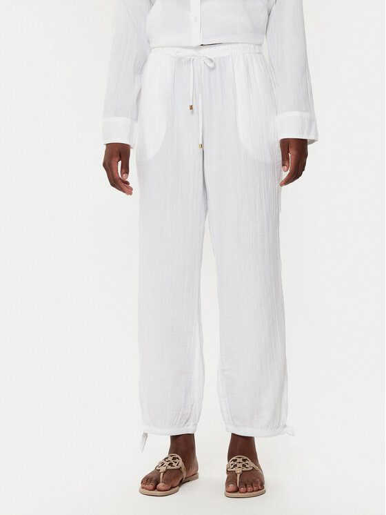 LAUREN RALPH LAUREN Spodnie materiałowe 20417190 Biały Regular Fit