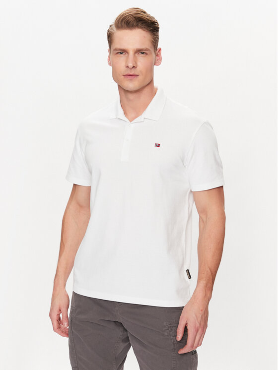 Napapijri Polo Ealis NP0A4H8B Biały Regular Fit