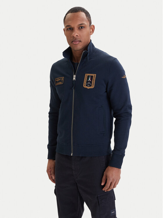 Aeronautica Militare Bluza 261FE2102UF00679 Granatowy Regular Fit