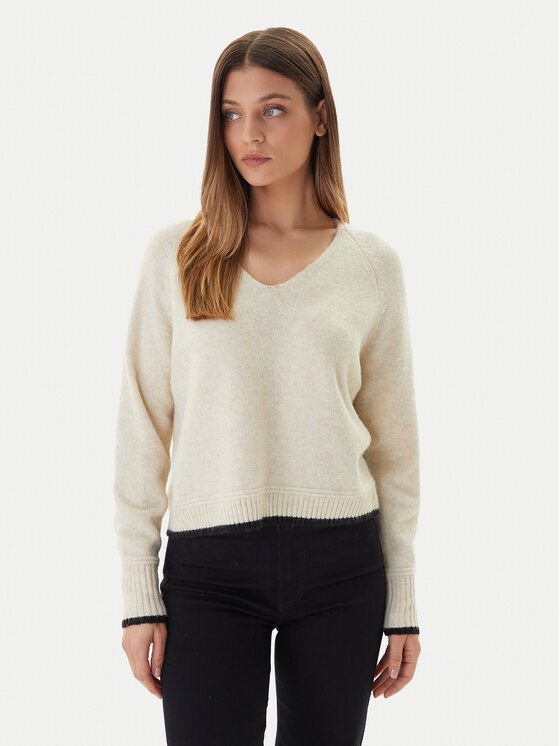 Vero Moda Sweter Aquarius 10331898 Beżowy Regular Fit