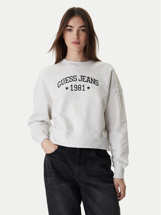 Guess Jeans Bluza W6RQ03 K68I4 Szary Relaxed Fit