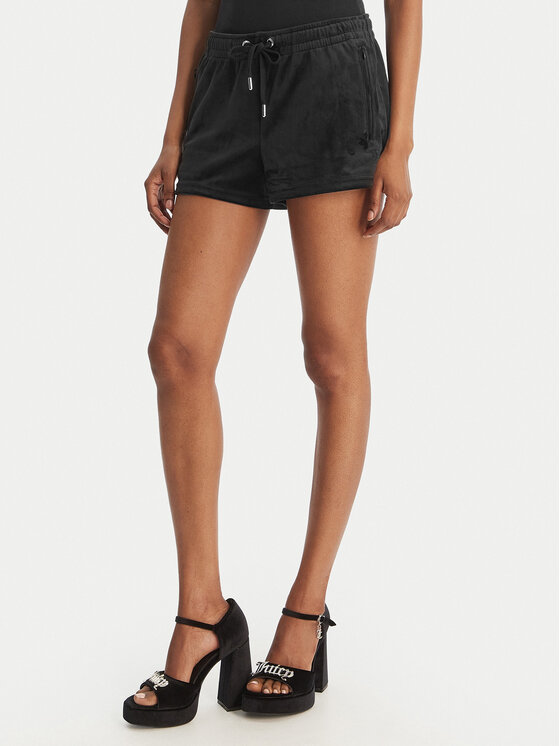 Juicy Couture Szorty sportowe Tamia JCWHS126305 Czarny Regular Fit