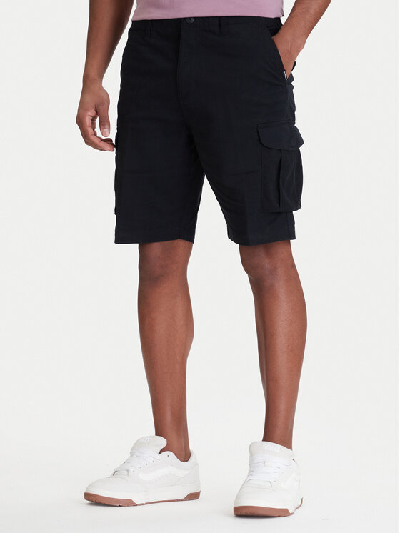 Quiksilver Szorty materiałowe MW Cargo EQYWS03912 Czarny Regular Fit