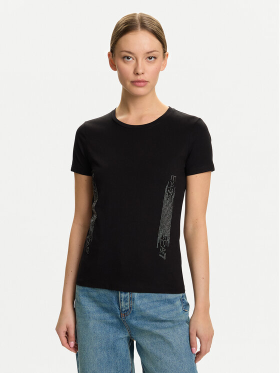 EA7 Emporio Armani T-Shirt 7W000521 AF12503 UC001 Czarny Regular Fit