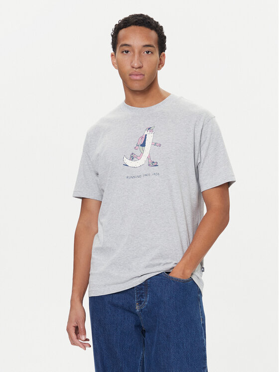 New Balance T-Shirt MT53941 Szary Regular Fit