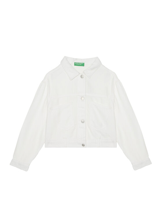 United Colors Of Benetton Kurtka przejściowa 21AQCN060 Biały Regular Fit