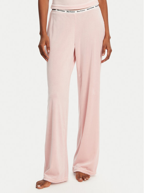 Juicy Couture Spodnie piżamowe Vicky JCLAS125504 Różowy Flare Fit
