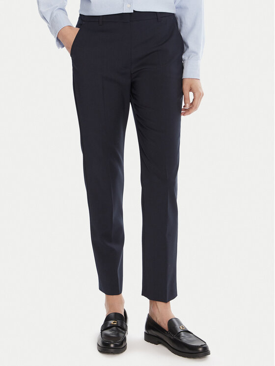 Weekend Max Mara Spodnie materiałowe Canon 2525136171 Granatowy Slim Fit