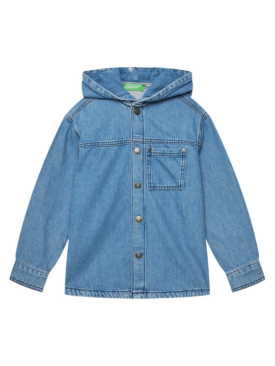 United Colors Of Benetton Koszula jeansowa 5PWACQ03X Niebieski Regular Fit