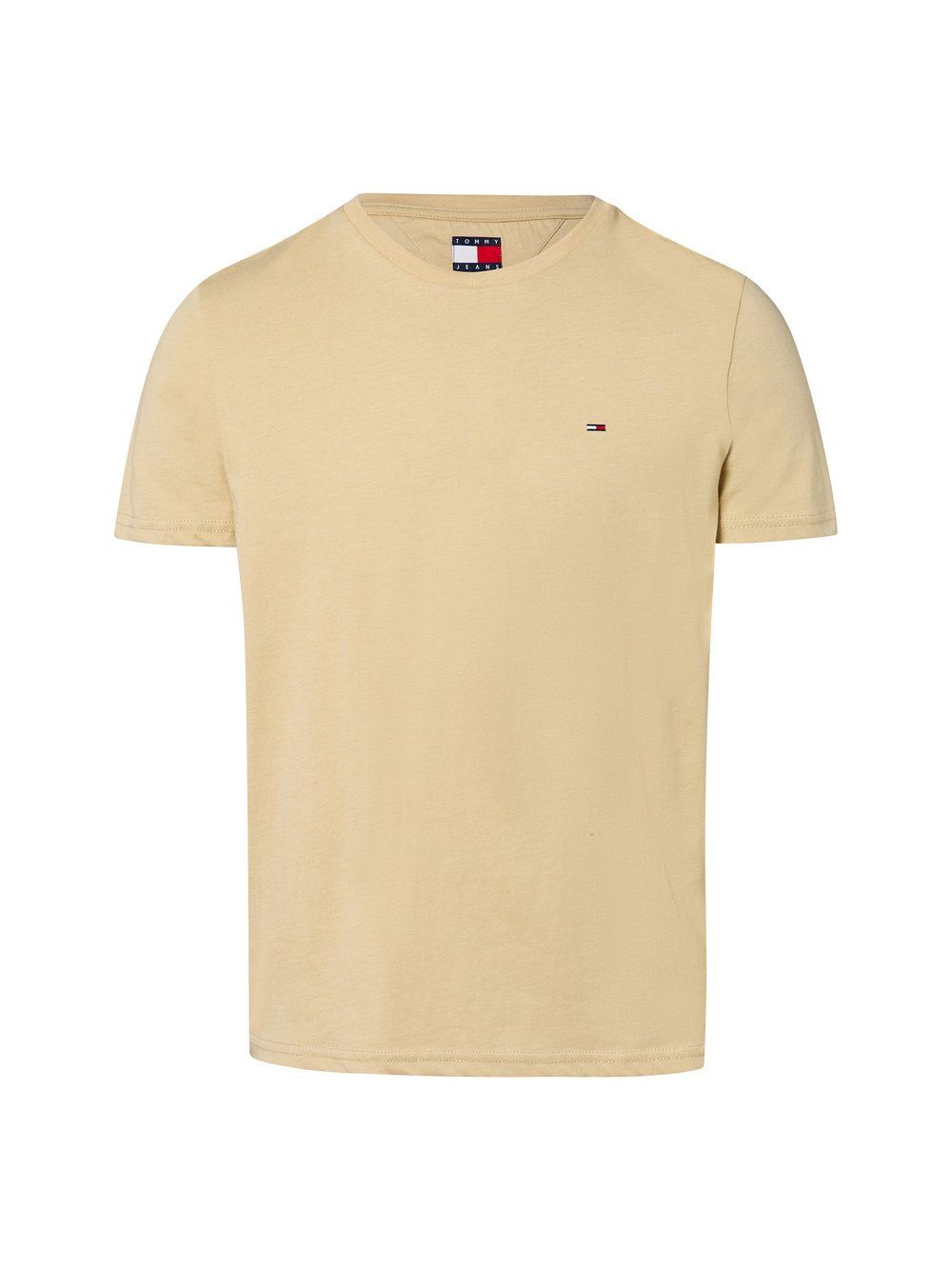Tommy Jeans Koszulka męska Mężczyźni Bawełna beżowy, S
