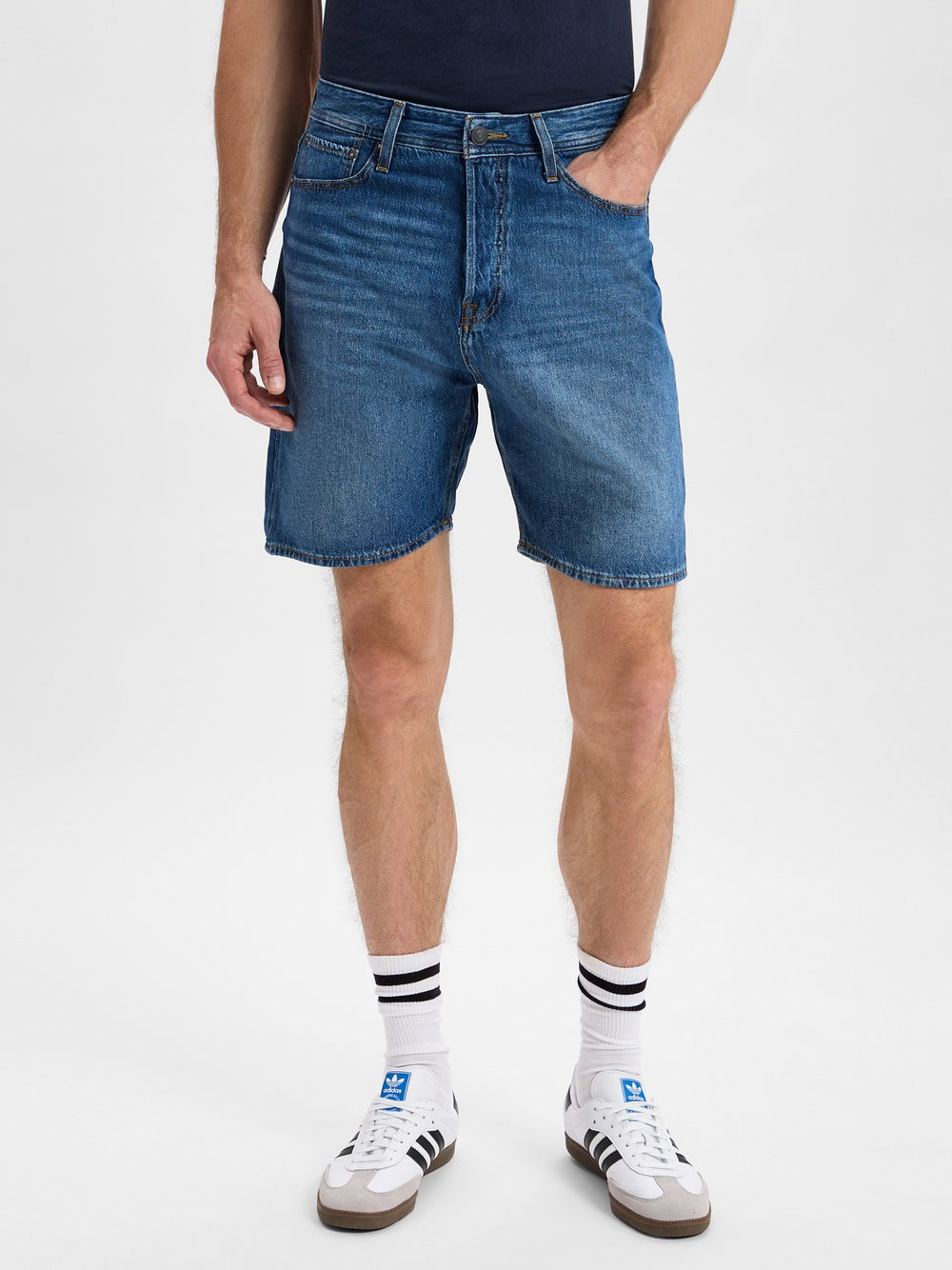 Jack & Jones Męskie szorty jeansowe - JJItony Mężczyźni Bawełna niebieski, M