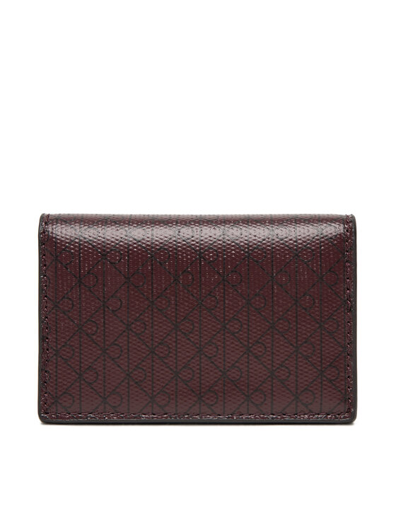 Calvin Klein Portfel Emblem Aop Accordion Cardcase LV04F1083G Bordowy