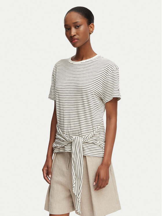 Tommy Hilfiger T-Shirt WW0WW49256 Biały Relaxed Fit