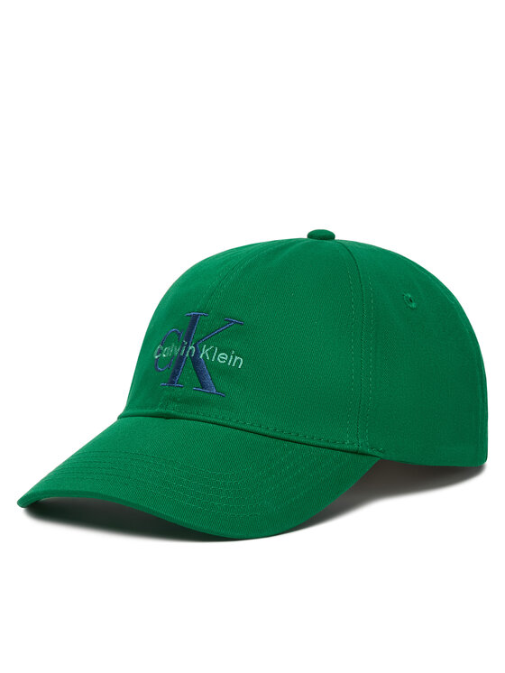 Calvin Klein Czapka z daszkiem Monologo Embroidery Baseball Cap LV04G5004G Zielony