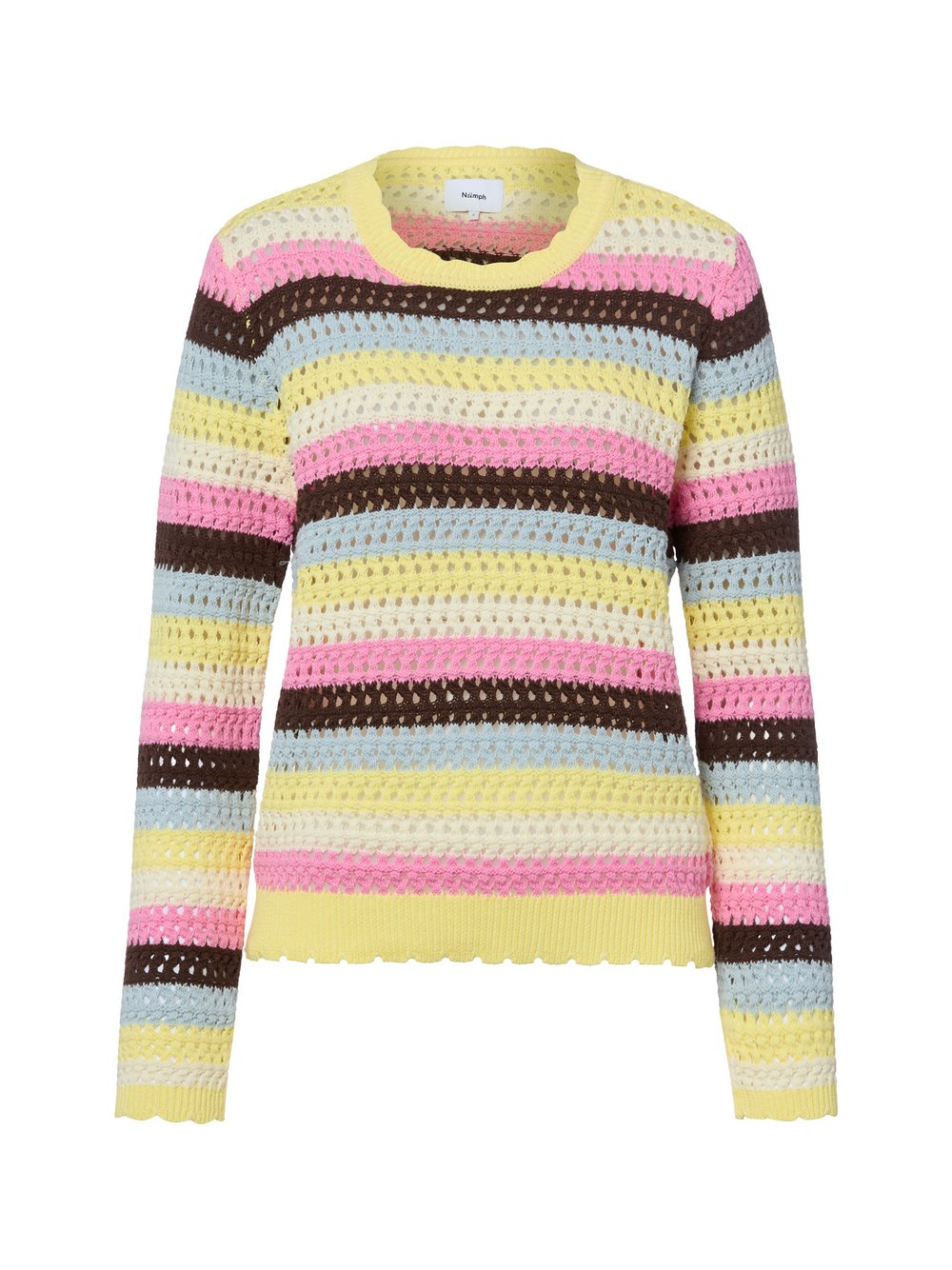 Nümph Damski sweter z grubej dzianiny - NUMolina Kobiety Bawełna (100%) wielokolorowy, L