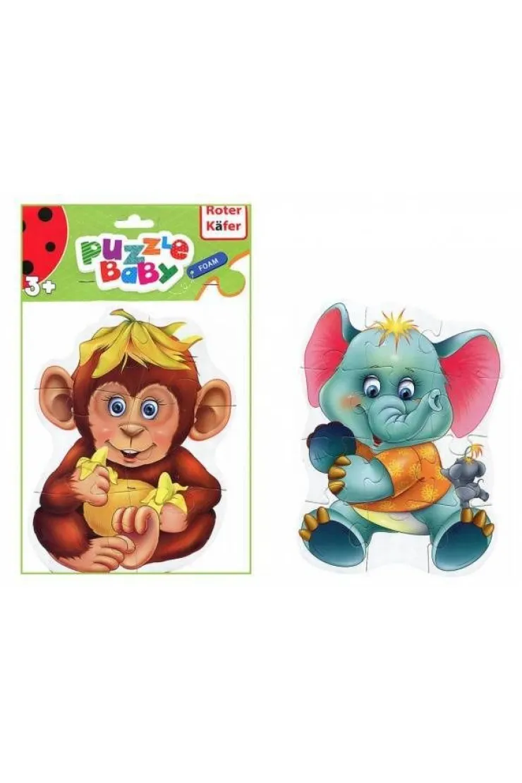 Puzzle piankowe Małpka i Słoń RK1101-03