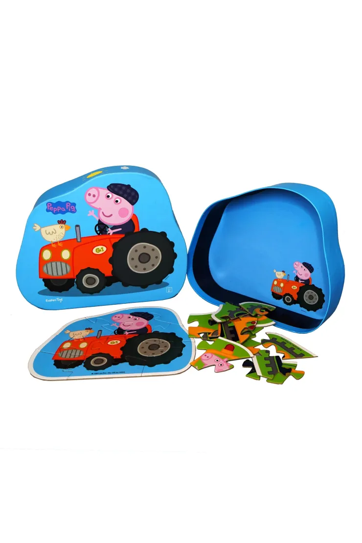 Puzzle dla dzieci w ozdobnym pudełku 2x12 el. Farmer George