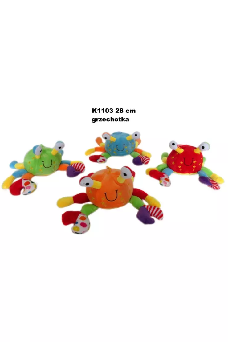 Krab grzechotka 28cm MIX