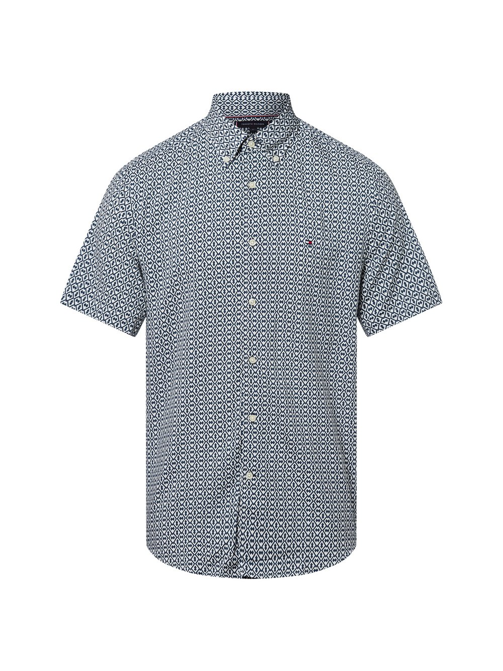 Tommy Hilfiger Koszula męska Mężczyźni Regular Fit Modal niebieski|biały|wielokolorowy, L