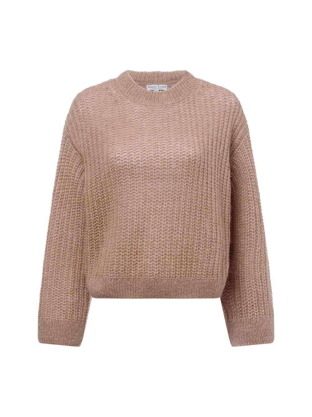 Marie Lund Sweter damski z dzianiny Kobiety Wełna brązowy, XL/XXL