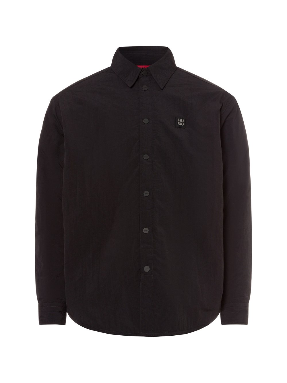 HUGO Męska koszula casual - Ellisce Mężczyźni Comfort Fit czarny, L