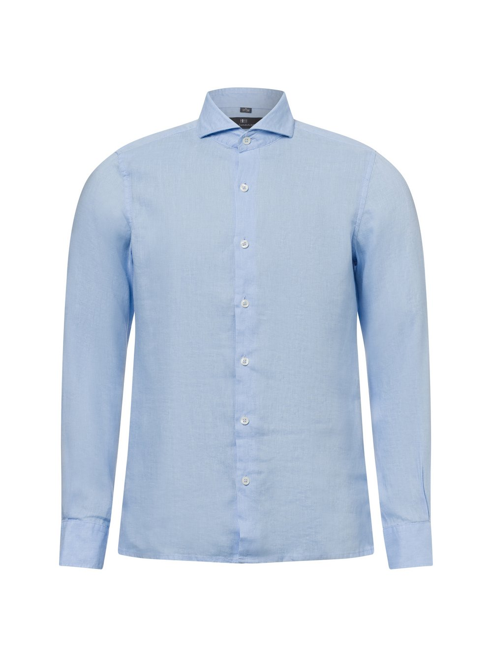 Nils Sundström Męska koszula lniana na co dzień Mężczyźni Slim Fit len niebieski, XL