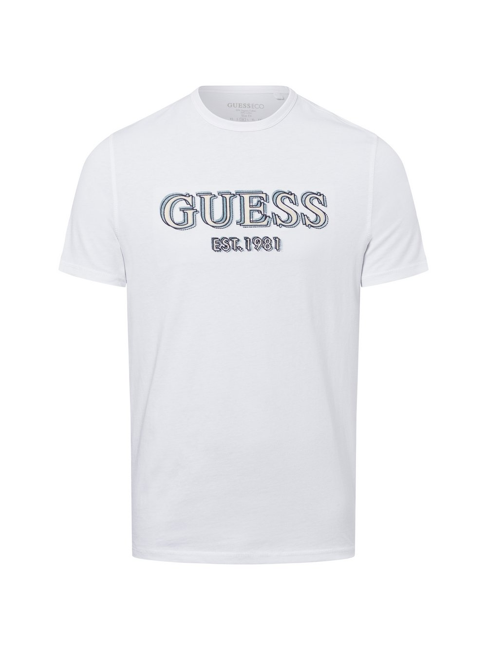 GUESS Koszulka damska Kobiety Bawełna biały, XL