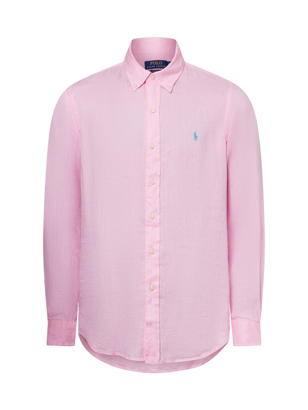 Polo Ralph Lauren Męska koszula lniana na co dzień Mężczyźni Modern Fit len różowy, M