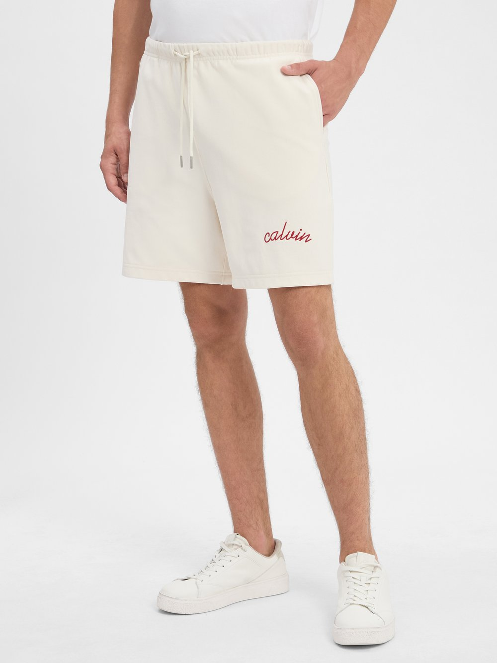 Calvin Klein Jeans Męskie szorty dresowe Mężczyźni biały, S