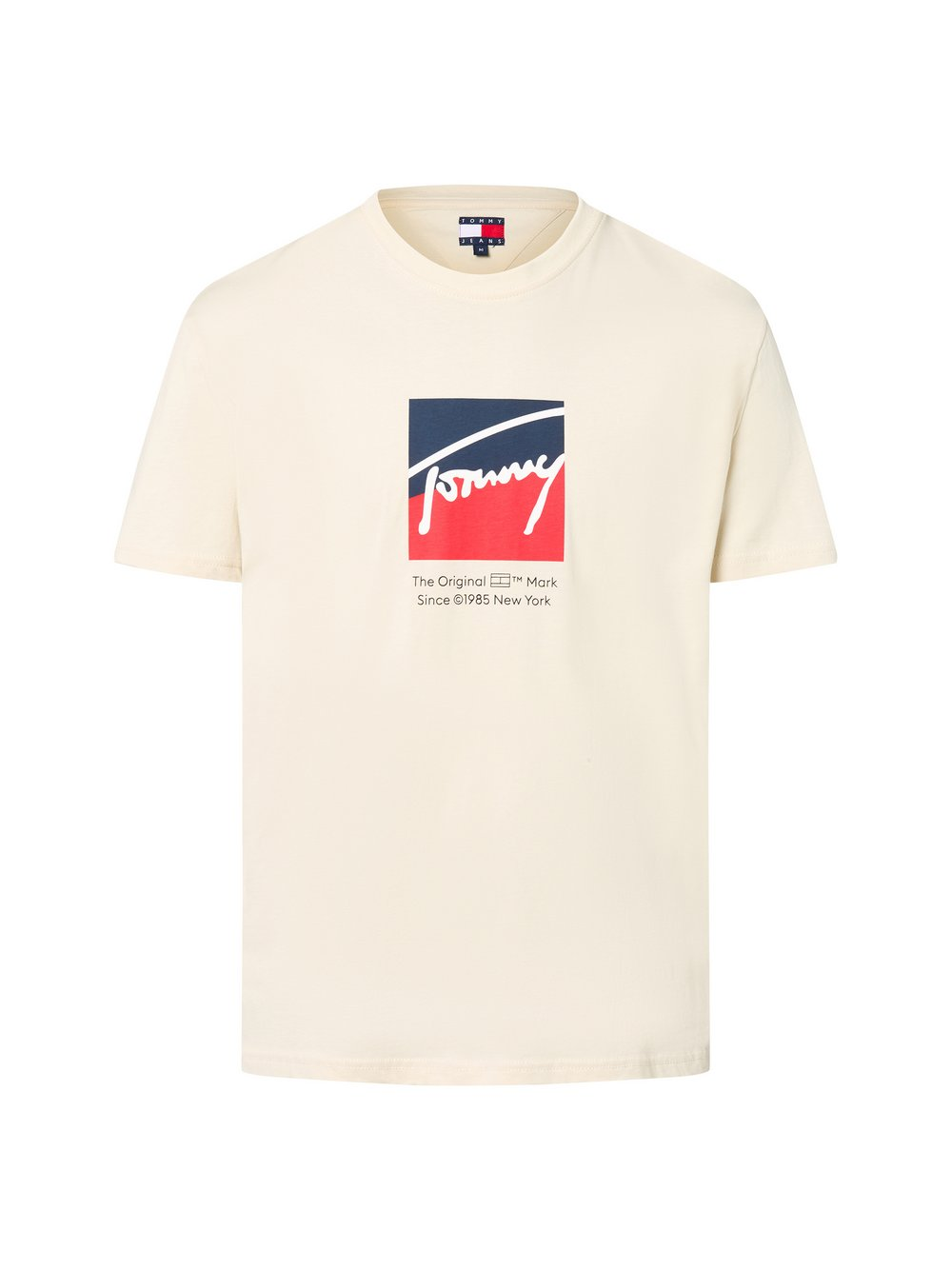 Tommy Jeans Koszulka męska Mężczyźni Bawełna beżowy, XL