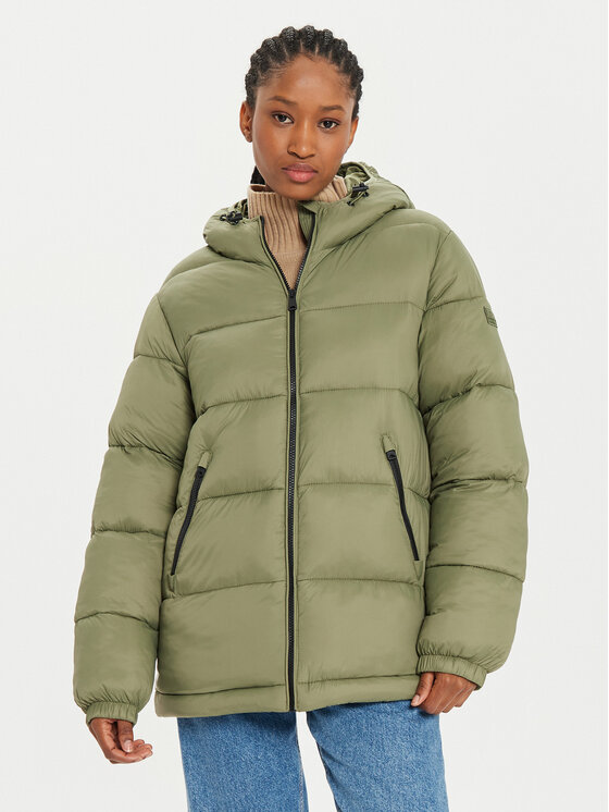 Napapijri Kurtka zimowa A-Box Logo NP0A4HZ2 Zielony Regular Fit