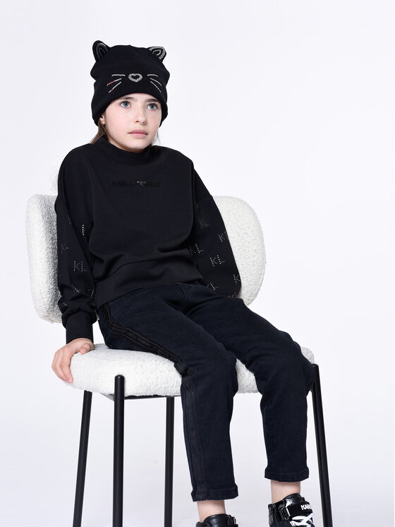 Karl Lagerfeld Kids Jeansy Z14217 D Czarny Mom Fit